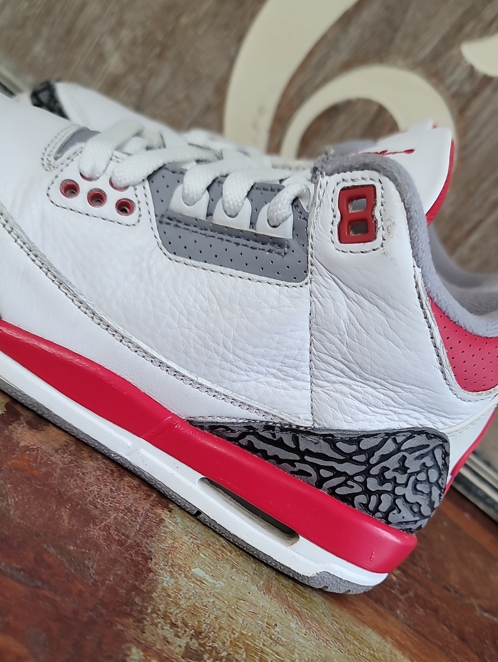 Nike Air Jordan 3 Retro 'Fire Red' Wmns 6 Good/Fair Condition. Fast Shipping - Picture 12 of 16